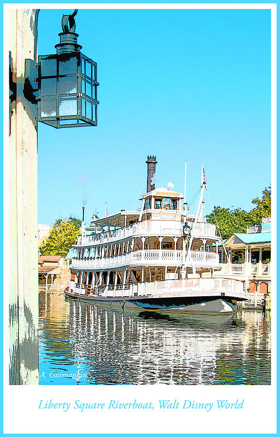 Liberty Square Riverboat, Magic Kingdom, Walt Disney World #3 Digital Art by A Macarthur Gurmankin