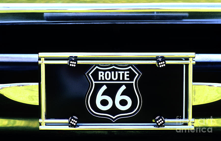 License Plate Route 66 Car Show #1 Photograph by Jim Corwin