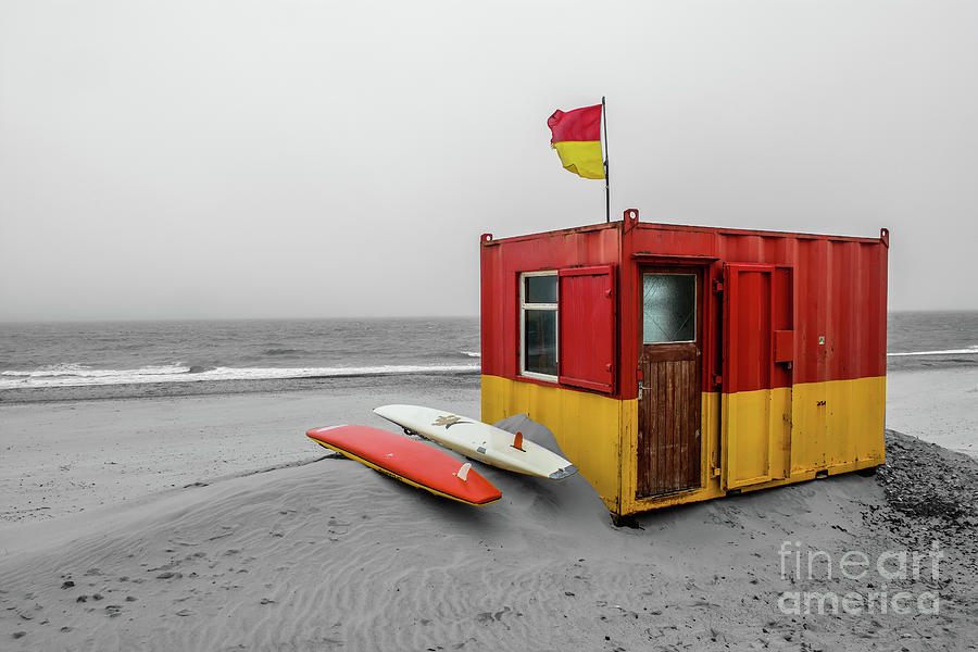 Lifeguard Station at Brittas Bay in Ireland #1 Photograph by Andreas Berthold