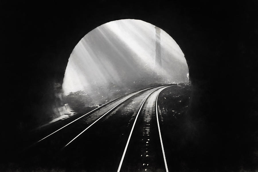 Light at the End of the Tunnel #1 Digital Art by John Haldane
