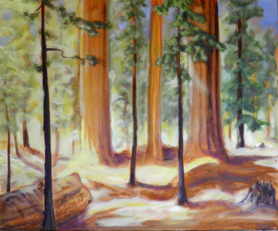 Light In The Woods #1 Painting by Ida Eriksen