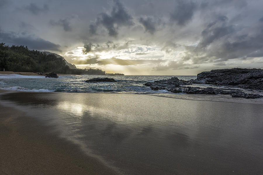 Light Shining on the Beach #1 Photograph by Jon Glaser