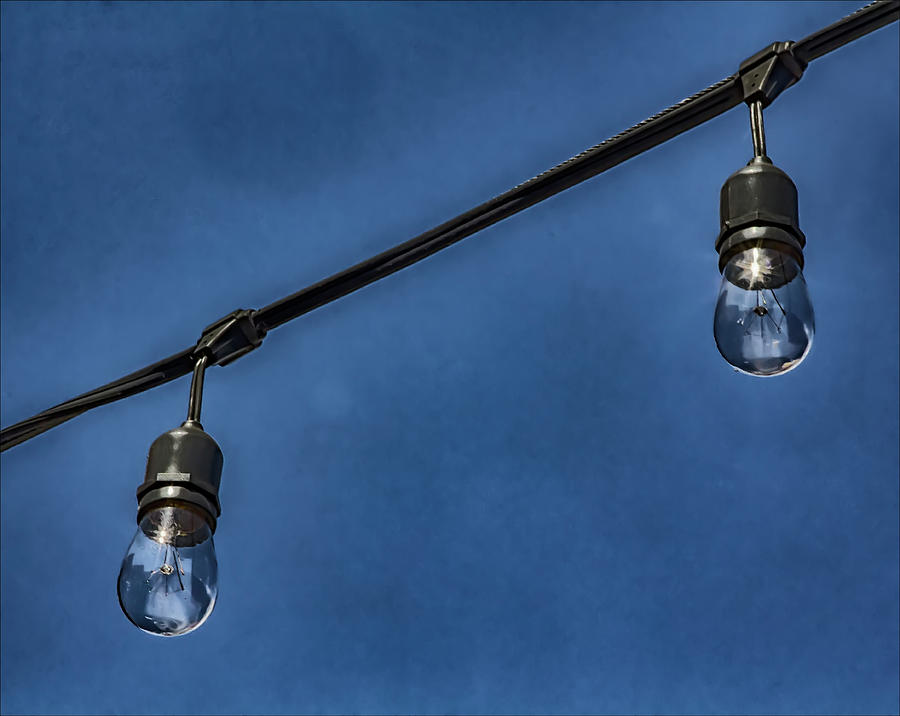 Lightbulbs Photograph - Lightbulbs and Sky #1 by Robert Ullmann