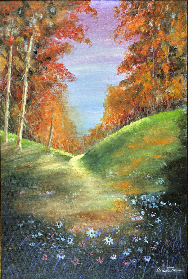 Lighted Path Painting by Annette Tan | Fine Art America