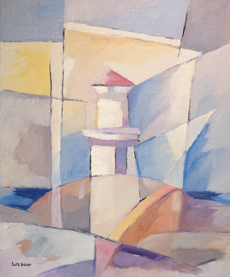 Lighthouse Abstraction #1 Painting by Lutz Baar
