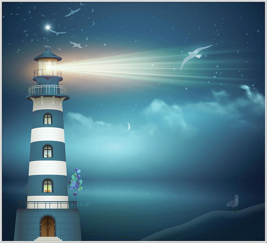Lighthouse #2 Digital Art by Harald Dastis