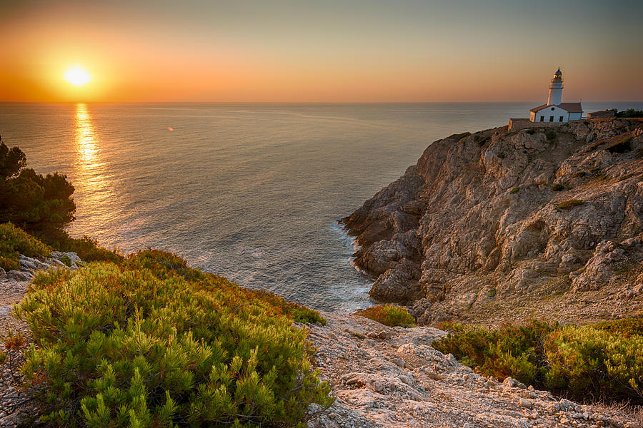 Lighthouse In Mallorca Photograph by Zoltan Vegh