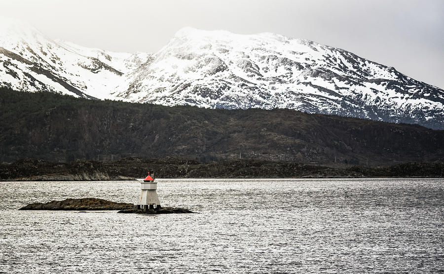 Lighthouse Near Torvik Port Norway #1 Photograph by Adam Rainoff