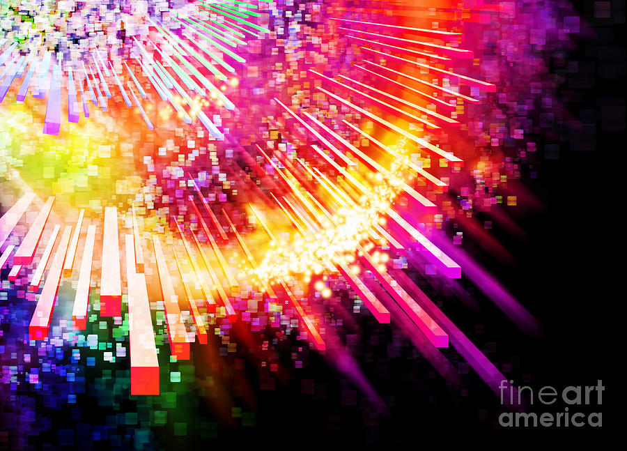 Abstract Photograph - Lighting Explosion #1 by Setsiri Silapasuwanchai