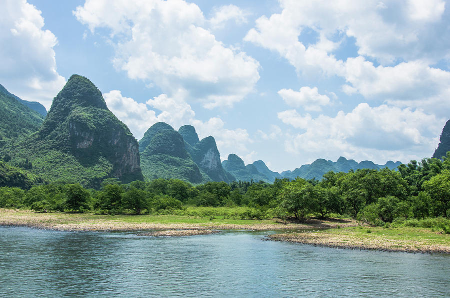 Lijiang River and karst mountains scenery #2 Photograph by Carl Ning