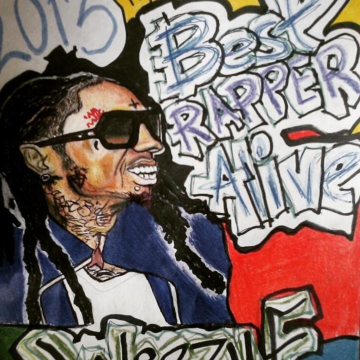 Lil Wayne Drawing - Lil Wayne #1 by Lorenzo Flynn