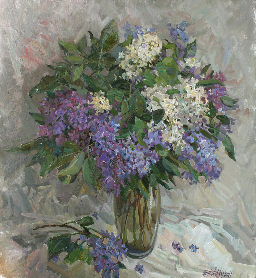 Lilac #1 Painting by Juliya Zhukova