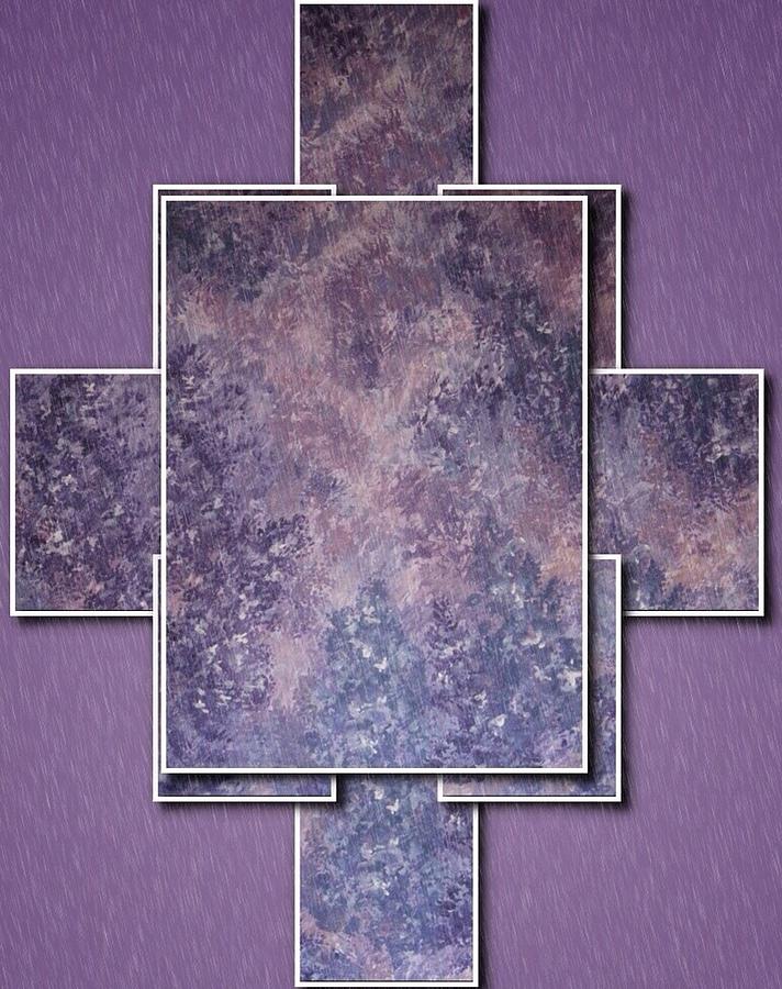 Lilac panels #1 Digital Art by Megan Walsh