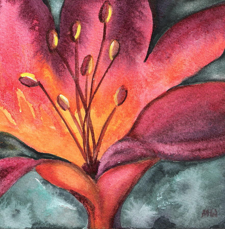Lily Blaze #1 Painting by Marsha Woods