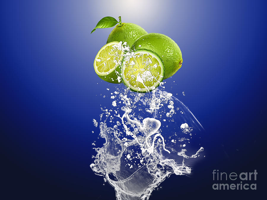 Lime Splash #1 Mixed Media by Marvin Blaine