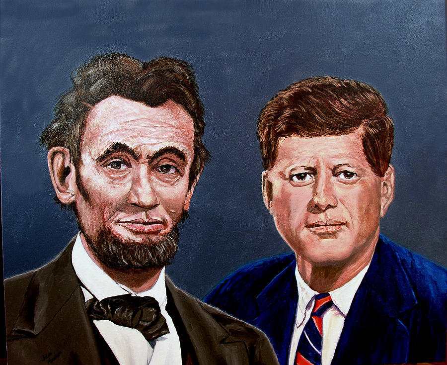 Lincoln and Kennedy #1 Painting by Stan Hamilton