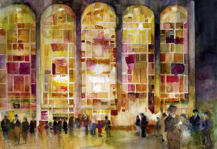 Lincoln Center Painting - Lincoln Center #1 by Dorrie Rifkin