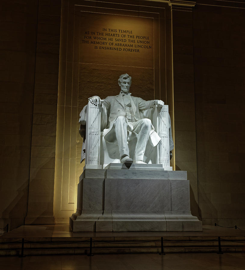 Lincoln Memorial at night #1 Photograph by Doolittle Photography and Art