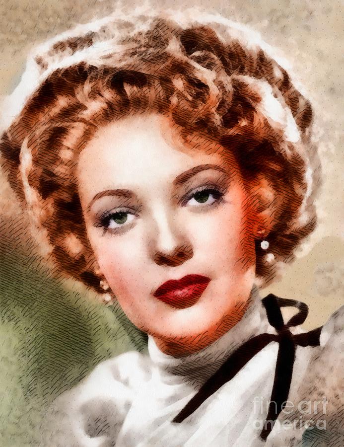Linda Darnell, Vintage Hollywood Actress Painting