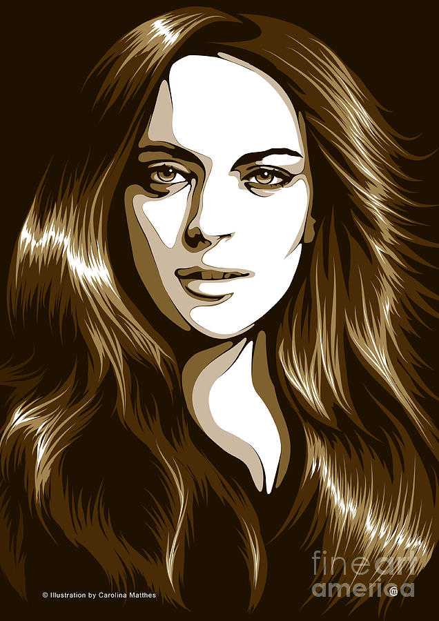 Lindsay Lohan Digital Art by Carolina Matthes