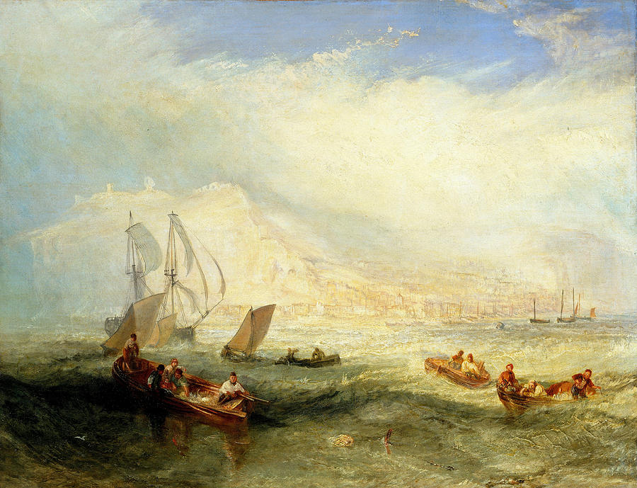 Joseph Mallord William Turner Painting - Line Fishing. Off Hastings #1 by Joseph Mallord William Turner