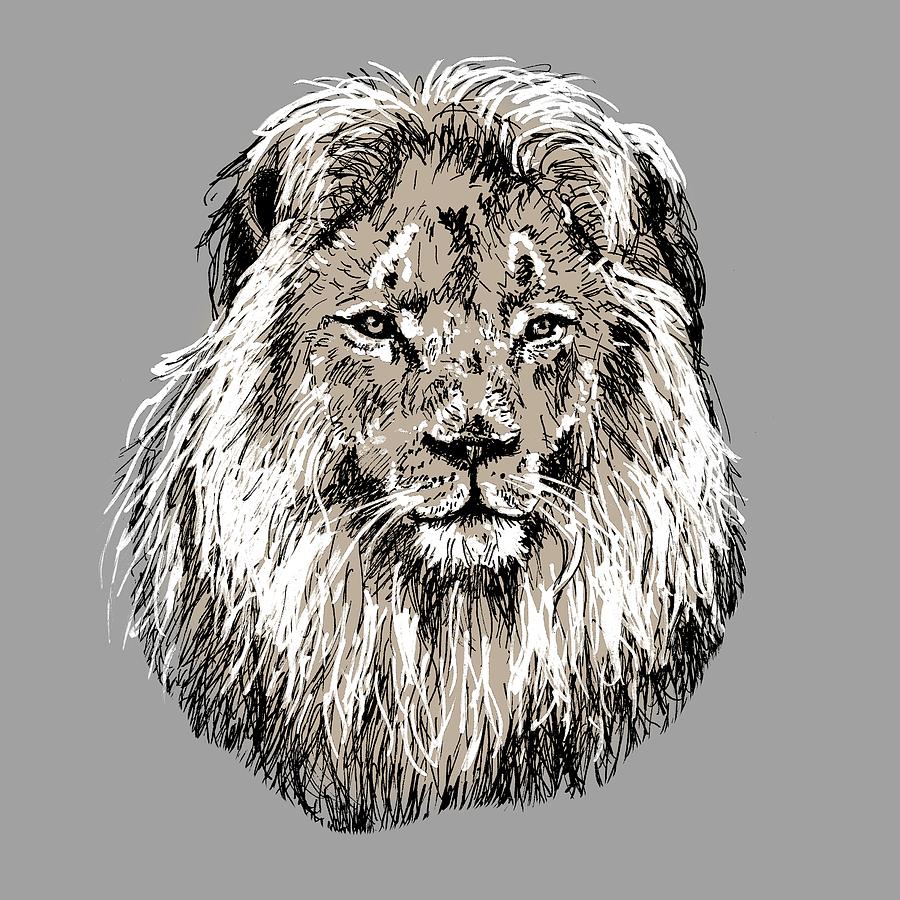 Lion #2 Painting by Masha Batkova