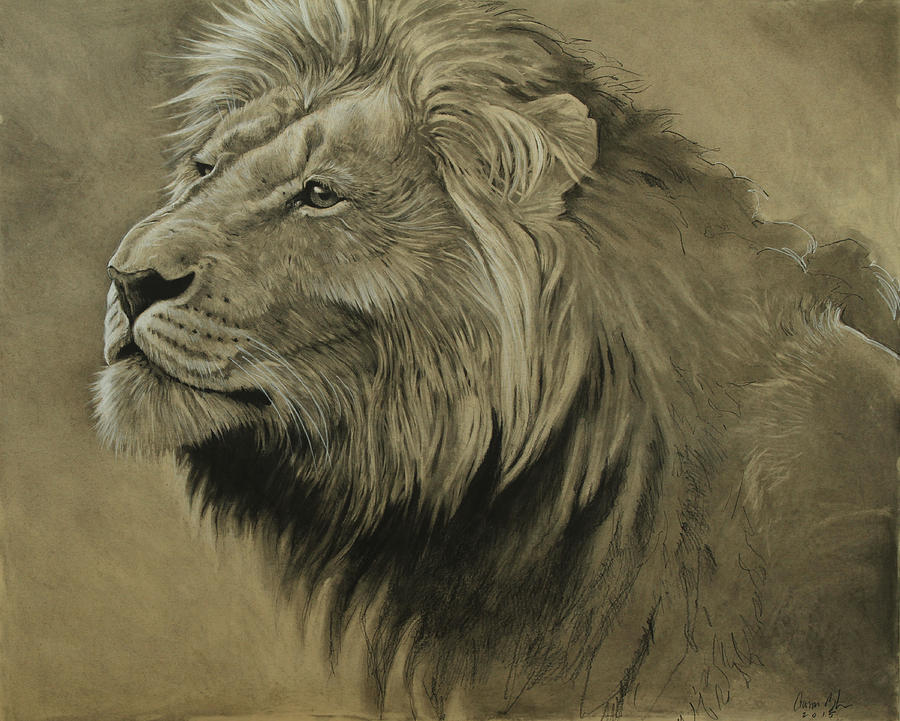 Lion Portrait #1 Digital Art by Aaron Blaise