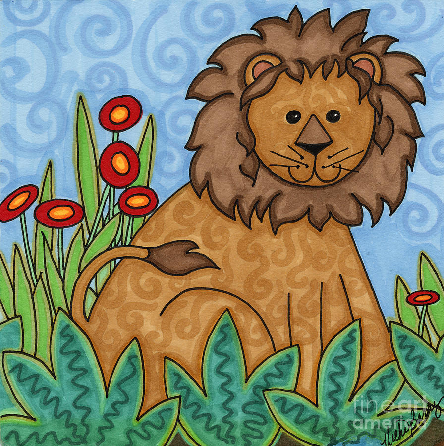Lion #1 Painting by Vicki Baun Barry
