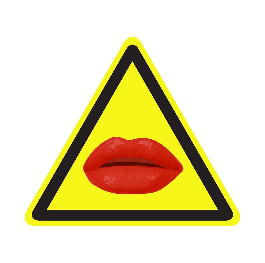 Lips Hazard #2 Digital Art by Stan  Magnan