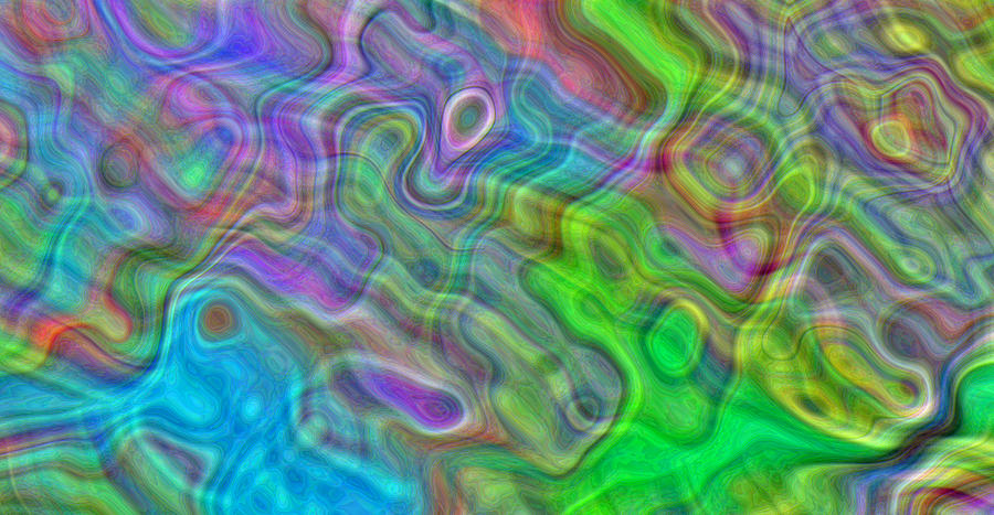 Liquid Abstract #1 Digital Art by Lilia S