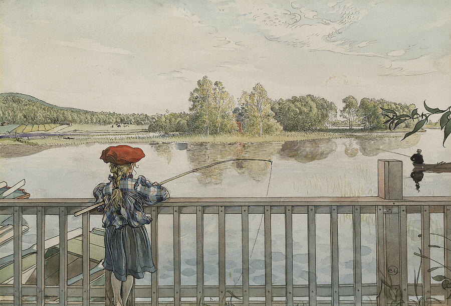 Lisbeth Angling. From A Home, by 1919 Painting by Carl Larsson Lisbeth Angling. From A Home, by 1919 Painting by Carl Larsson