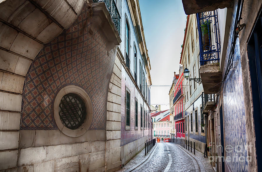 Lisbons city street #1 Photograph by Ariadna De Raadt