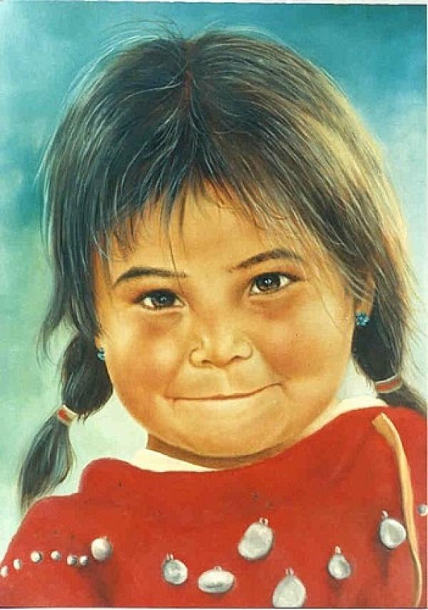 Native American Painting - Little Jewel by Naomi Dixon Native American Painting - Little Jewel by Naomi Dixon