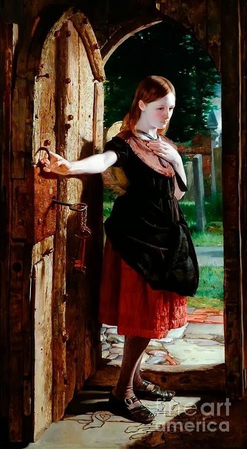 Young Lady Painting - Little Nell leaving the Church #1 by MotionAge Designs