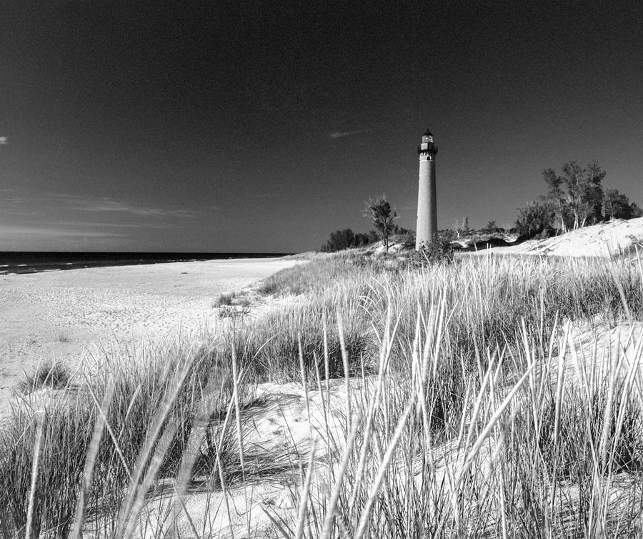 Lake Michigan Photograph - Little Sable Light Station - Film Scan #2 by Larry Carr