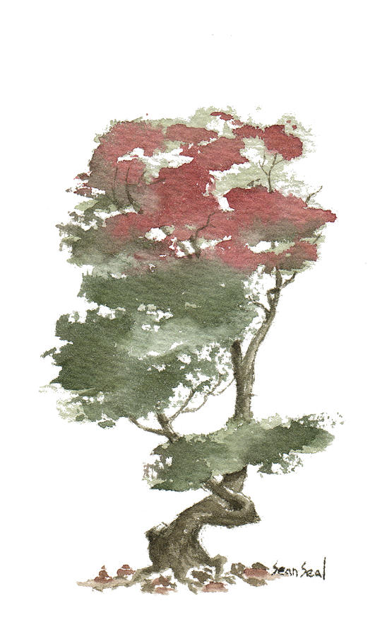 Bonsai Tree Painting - Little Tree 17 #1 by Sean Seal