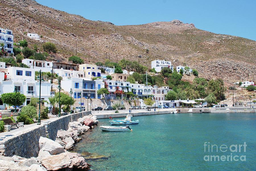 Livadia harbour on Tilos #1 Photograph by David Fowler