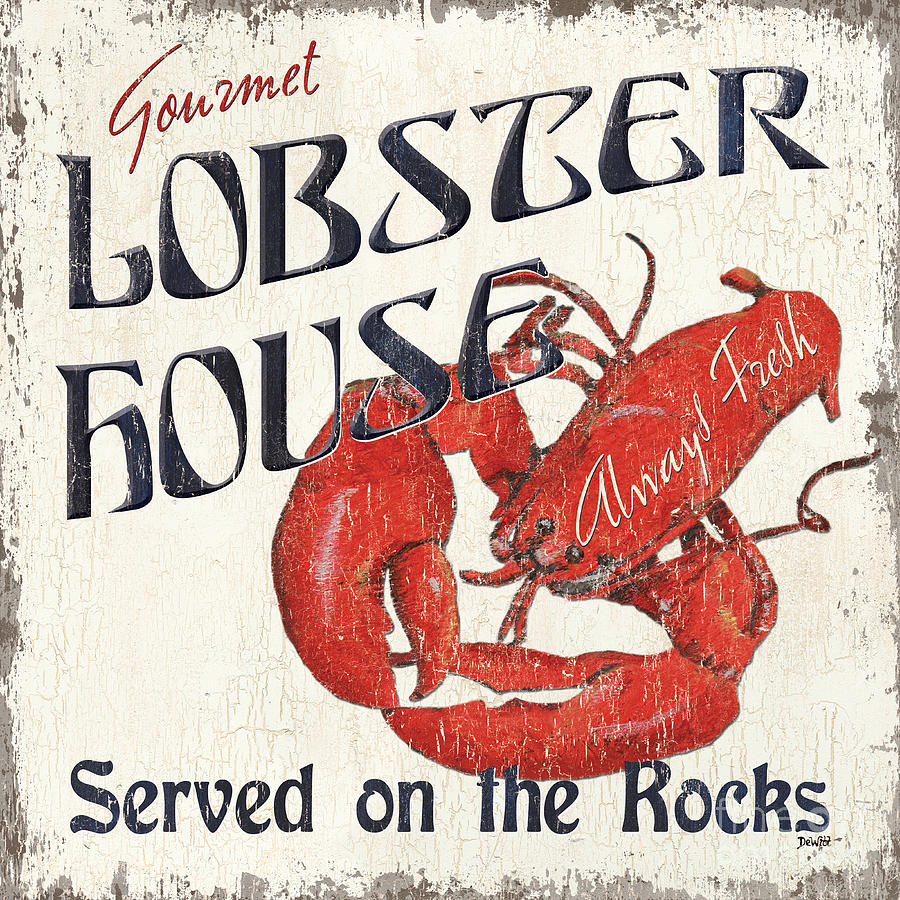 Lobster Painting - Lobster House by Debbie DeWitt