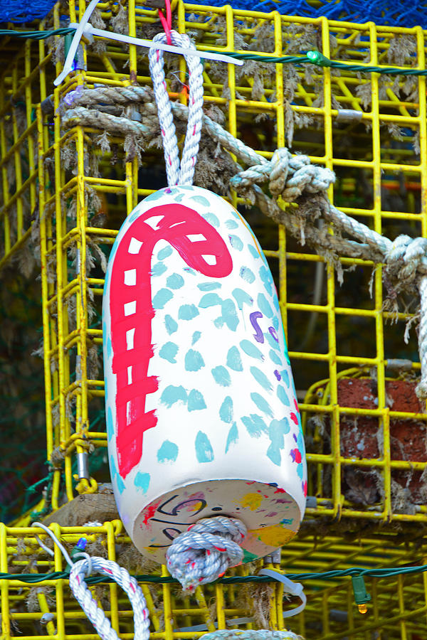Lobster Trap Buoy Christmas Decoration #1 Photograph by Mike Martin