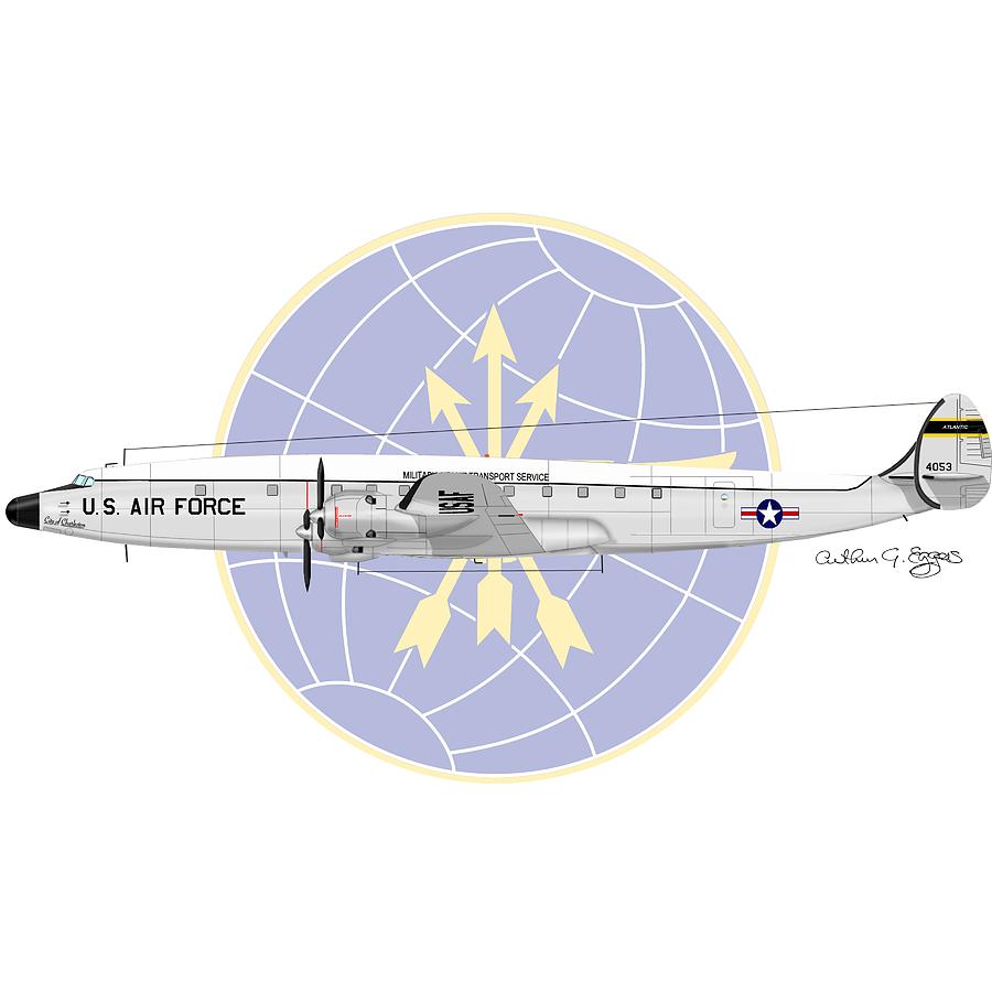 Lockheed C-121C Constellation #2 Digital Art by Arthur Eggers