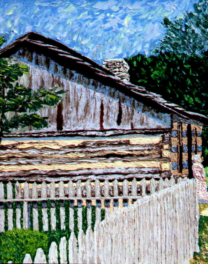 Log Cabin #1 Painting by Stan Hamilton