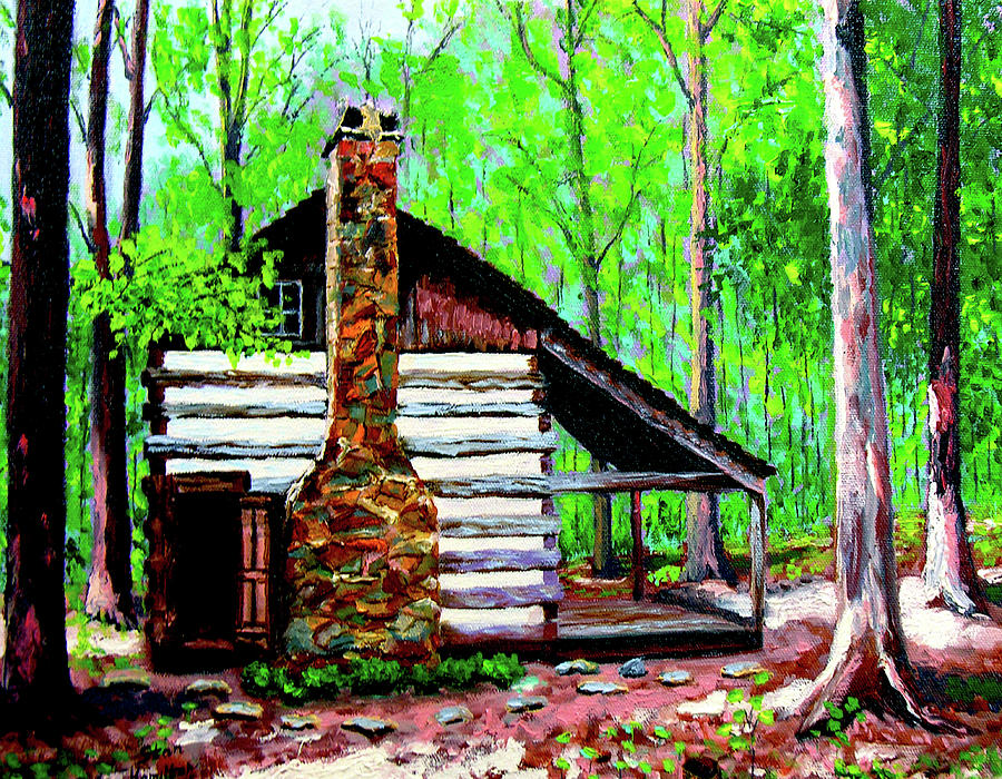 Log Cabin V #1 Painting by Stan Hamilton