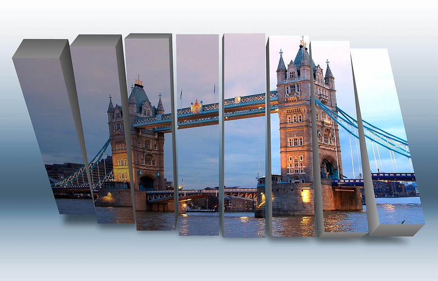 London Bridge #1 Mixed Media by Marvin Blaine