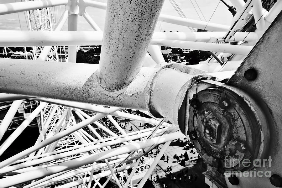 London Eye construction, mechanism as seen from the capsule. London, UK #1 Photograph by Michal Bednarek