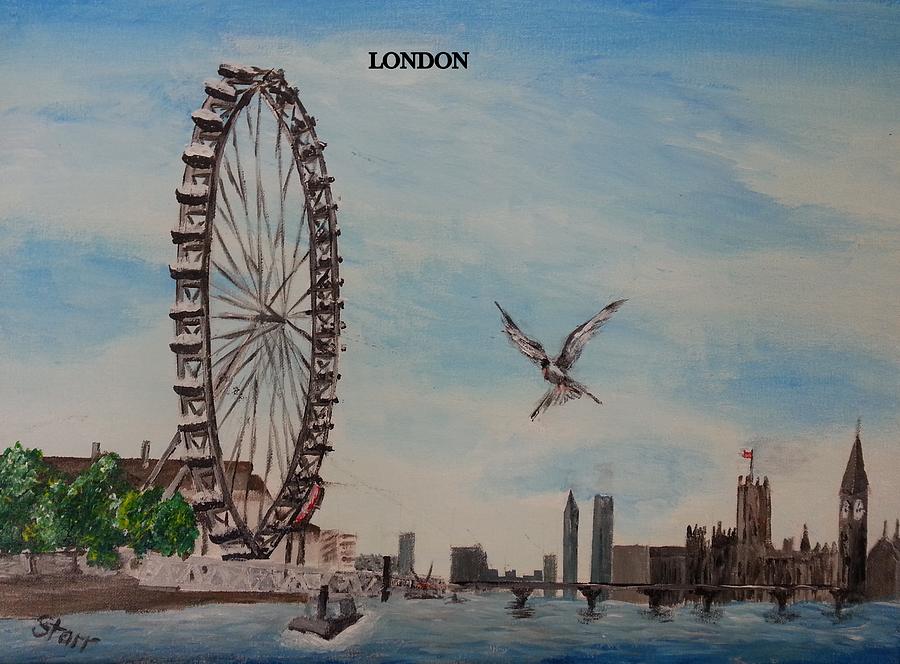 London Painting - London Eye #1 by Irving Starr