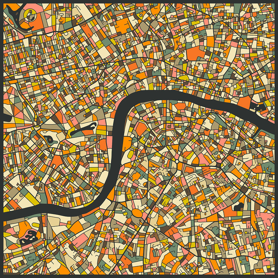 London Map Digital Art by Jazzberry Blue