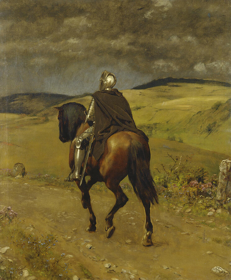 Lonely Ride, from 1889 Painting by Hans Thoma Lonely Ride, from 1889 Painting by Hans Thoma