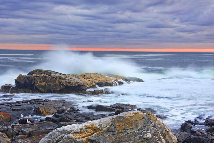 Long Exposure of Colorful Ocean waves at Sunset. #1 Photograph by Keith Webber Jr