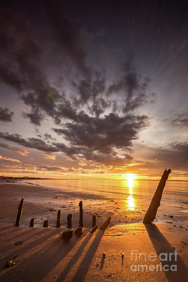 Longniddry Shipwreck Sunset Photograph