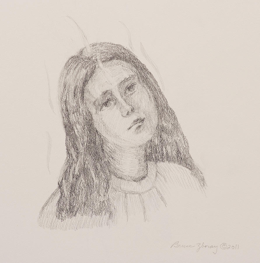 Look Upon Ye Angel #1 Drawing by Bruce Zboray